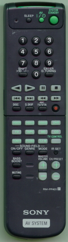 SONY 8-917-634-90 RM-PP401 Refurbished Genuine OEM Original Remote