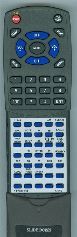 SONY 1-479-078-31 RMX704 replacement Redi Remote