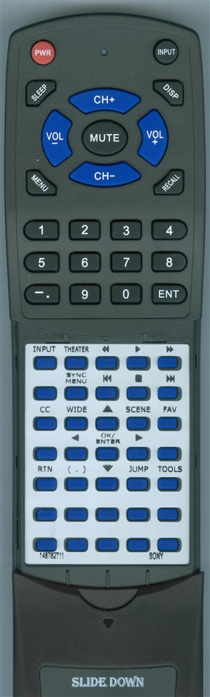 SONY 1-487-827-11 RM-YD035 replacement Redi Remote