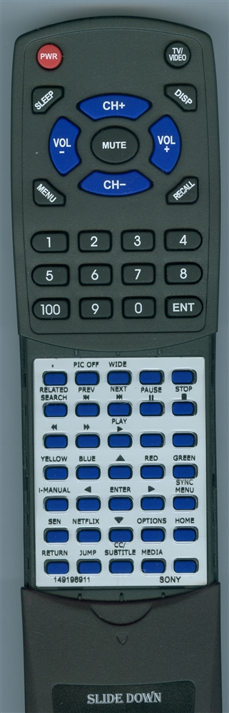 SONY 1-491-989-11 RM-YD089 replacement Redi Remote