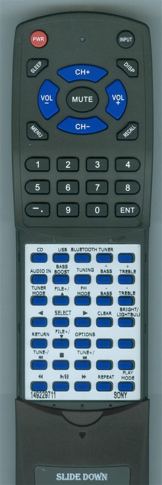 SONY 1-492-297-11 RMAMU171 replacement Redi Remote