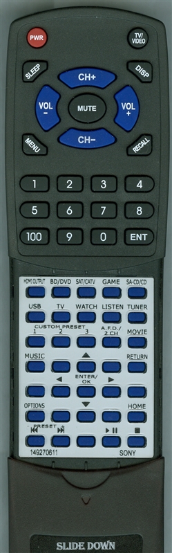 SONY 1-492-706-11 RM-AAU189 replacement Redi Remote