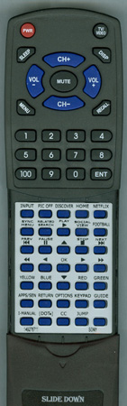 SONY 1-492-767-11 RM-YD103 replacement Redi Remote