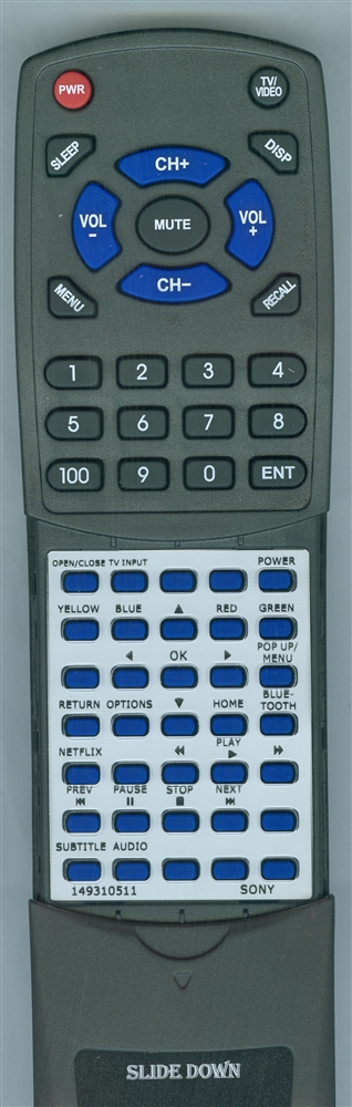 SONY 1-493-105-11 RMT-VB200U replacement Redi Remote