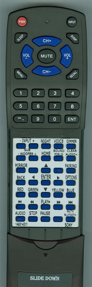 SONY 1-493-143-11 RMT-AH240E replacement Redi Remote