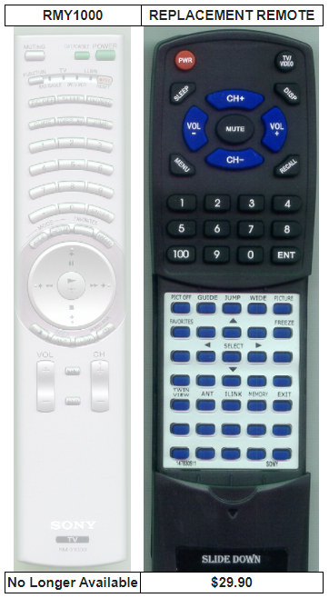SONY RMY1000 replacement Redi Remote