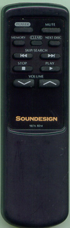 SOUNDESIGN 987AREM 987AREM Genuine OEM original Remote