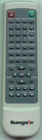 SUNGALE DVD2025 Genuine  OEM original Remote