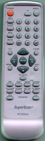 SUPERSCAN RC00024 RC00024 Genuine  OEM original Remote