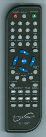 SUPERSONIC SC36HT SC36HT Genuine OEM original Remote