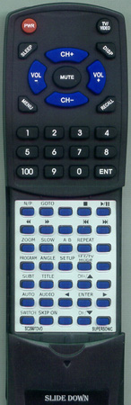 SUPERSONIC SC299TDVD replacement Redi Remote
