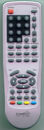 SUPERSONIC SC1556D SC1556D Genuine  OEM original Remote