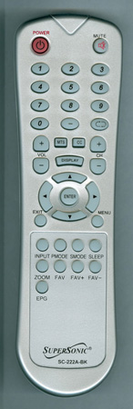 SUPERSONIC SC222ABK Genuine  OEM original Remote