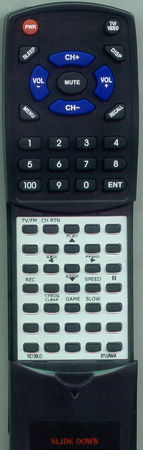 SYLVANIA NE109UD replacement Redi Remote