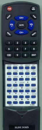 SYLVANIA NB804UD NB804 replacement Redi Remote
