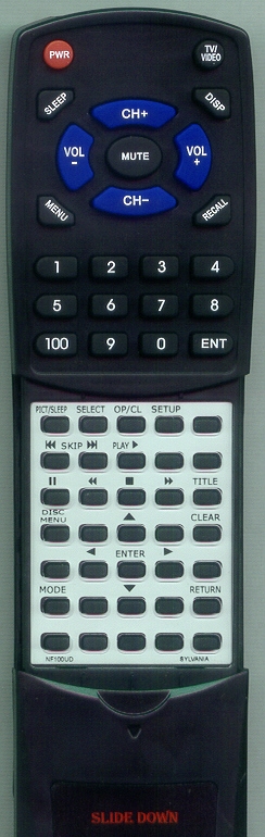SYLVANIA NF100UD replacement Redi Remote
