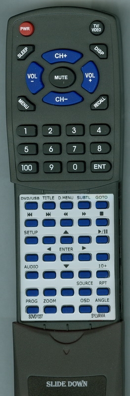 SYLVANIA SDVD1037 replacement Redi Remote