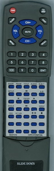 SYLVANIA SDVD8727V2 replacement Redi Remote