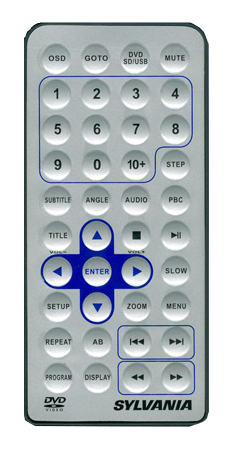 SYLVANIA SDVD9000B2 Refurbished Genuine OEM Original Remote