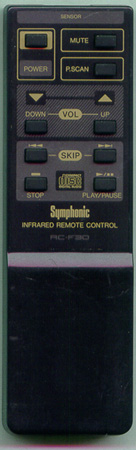 SYMPHONIC RCF30 RCF30 Genuine  OEM original Remote