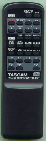 TASCAM 3E0063500A RC-A500 Genuine OEM original Remote