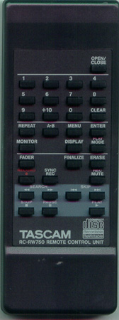 TASCAM 3E0340100B RC-RW750 Genuine OEM original Remote
