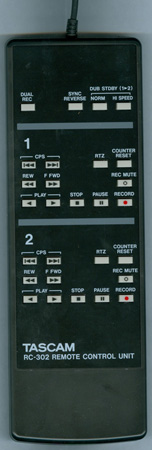 TASCAM E00150200A RC-302 Genuine OEM original Remote