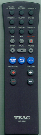 TEAC 02-17GF35000000 RC992 Genuine  OEM original Remote