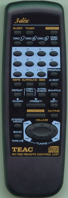 TEAC 3E0095800B RC723 Refurbished Genuine OEM Original Remote