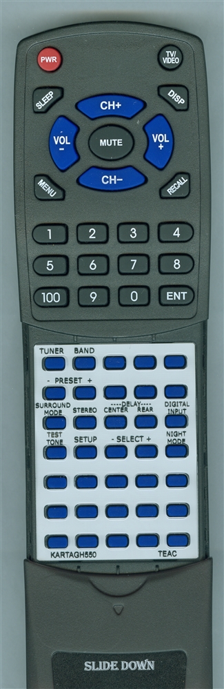 TEAC KARTAGH550 RC821 replacement Redi Remote