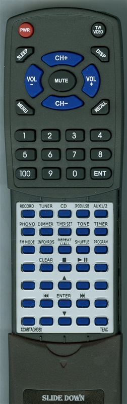 TEAC XCARTAGH380 RC1225 replacement Redi Remote