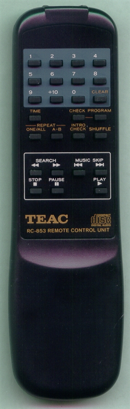 TEAC 01-1P1250000-00 RC-853 Genuine OEM original Remote