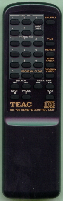 TEAC 4U10002205 RC-722 Refurbished Genuine OEM Original Remote