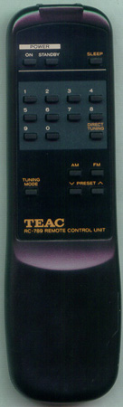 TEAC 62CR19C10001 RC-789 Genuine OEM original Remote