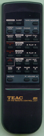 TEAC 9805-030078-001 UR-418 Genuine OEM original Remote