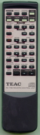 TEAC CARTCR-H100TCCC RC-738 Genuine OEM original Remote