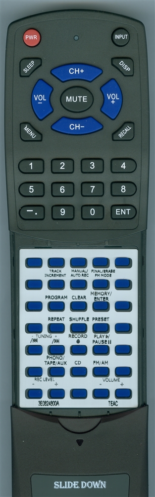 TEAC 3E0824800A RC-1258 replacement Redi Remote