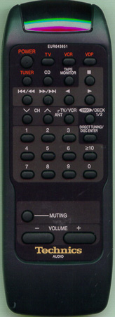 TECHNICS EUR643851 Genuine OEM original Remote