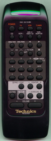 TECHNICS RAK-SA164WH RAKSA164WH Genuine  OEM original Remote