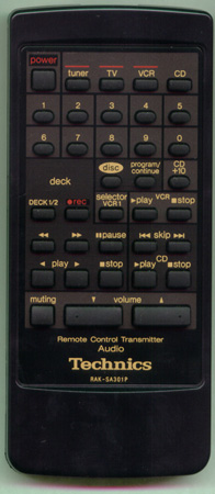 TECHNICS RAK-SA301P RAKSA301P Genuine  OEM original Remote