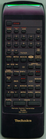TECHNICS RAK-SA501P RAKSA501P Genuine  OEM original Remote