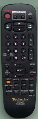 TECHNICS RAK-SA925MK RAKSA925MK Genuine  OEM original Remote