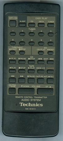 TECHNICS RAK-SC301X RAKSC301X Genuine  OEM original Remote