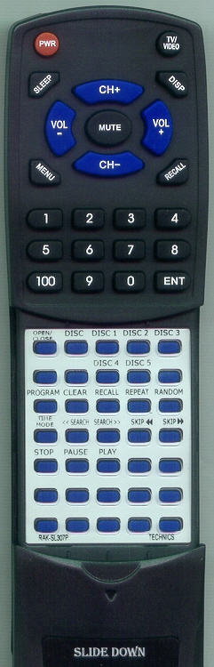 TECHNICS RAK-SL307P RAKSL307P replacement Redi Remote