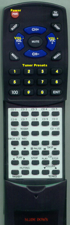 TECHNICS RAK-SA301P RAKSA301P replacement Redi Remote