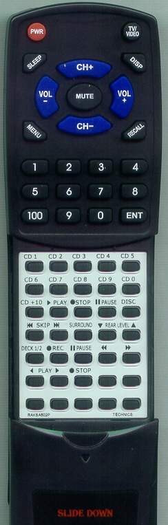 TECHNICS RAK-SA502P replacement Redi Remote