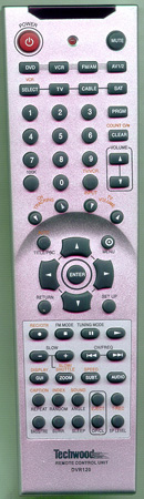 TECHWOOD 90W0073 DVR120 Genuine OEM original Remote