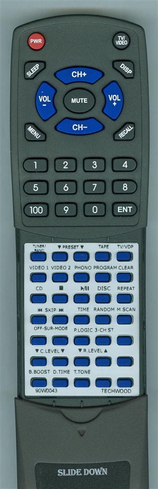 TECHWOOD 90W0043 replacement Redi Remote