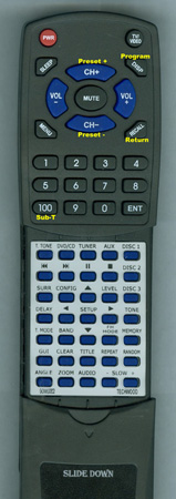 TECHWOOD 90W0062 DVR99 replacement Redi Remote