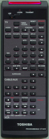 TOSHIBA 23120587 CT9411 Genuine  OEM original Remote